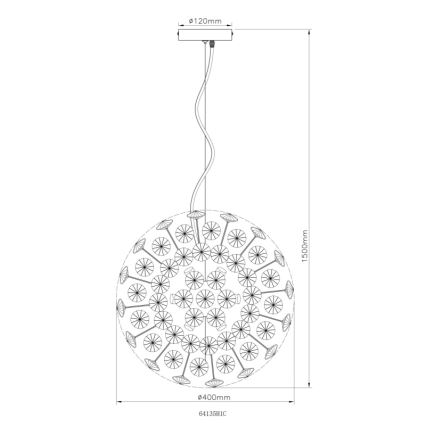 Globo - LED πολυέλαιος σε καλώδιο 8xG9/3,5W/230V γυαλιστερό χρώμιο