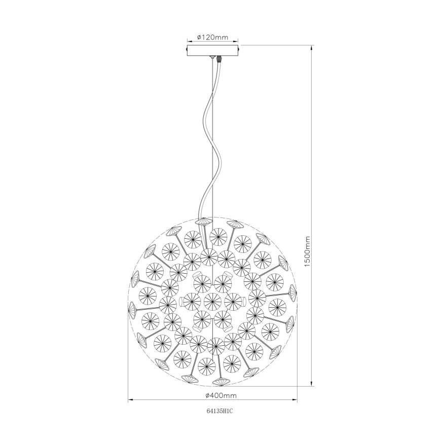 Globo - LED πολυέλαιος σε καλώδιο 8xG9/3,5W/230V γυαλιστερό χρώμιο