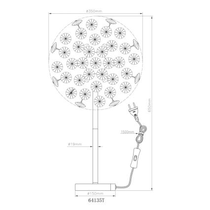 Globo - Επιτραπέζιο φωτιστικό LED 8xG9/3,5W/230V χρυσό
