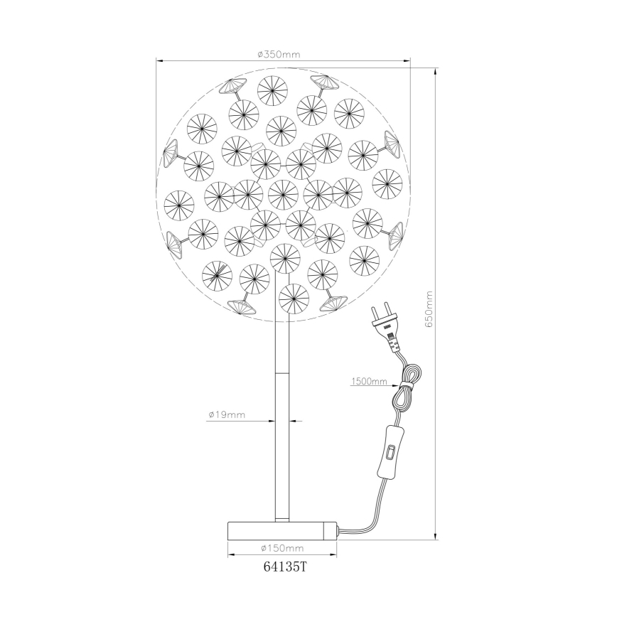 Globo - Επιτραπέζιο φωτιστικό LED 8xG9/3,5W/230V χρυσό
