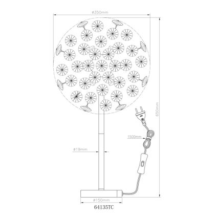 Globo - Επιτραπέζιο φωτιστικό LED 8xG9/3,5W/230V γυαλιστερό χρώμιο