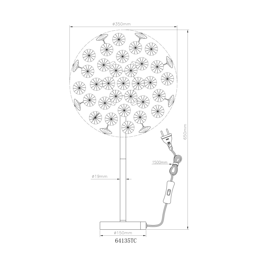 Globo - Επιτραπέζιο φωτιστικό LED 8xG9/3,5W/230V γυαλιστερό χρώμιο