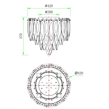 Globo - Φωτιστικό οροφής 5xE14/40W/230V διάμετρος 42 cm