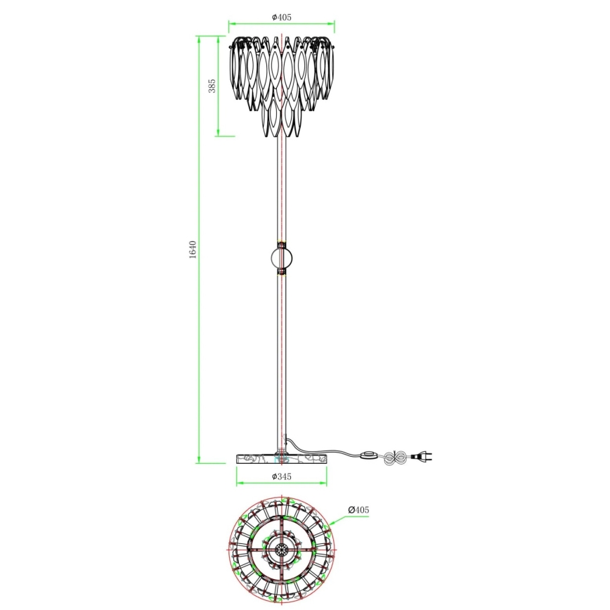 Globo - Επιδαπέδιο φωτιστικό 4xE14/40W/230V