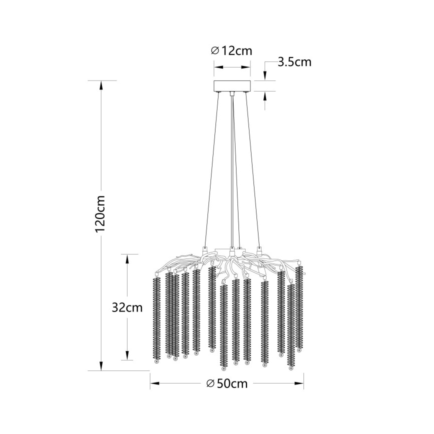 Globo - LED πολυέλαιος σε καλώδιο 6xG9/8W/230V