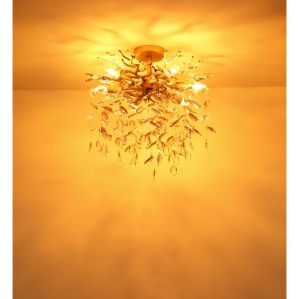 Globo - Πολύφωτο φωτιστικό οροφής με ράβδο 6xE14/40W/230V χρυσό