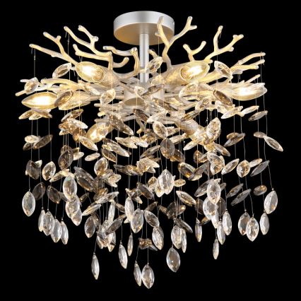 Globo - Πολυέλαιος σε ράβδο 6xE14/40W/230V ασημί