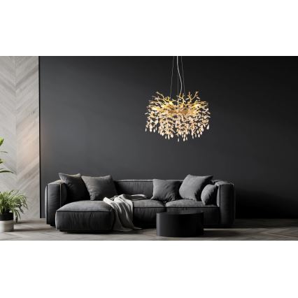Globo - Κρεμαστό φωτιστικό με καλώδιο 10xE14/40W/230V χρυσό