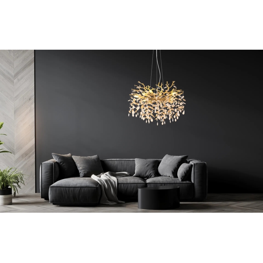 Globo - Κρεμαστό φωτιστικό με καλώδιο 10xE14/40W/230V χρυσό