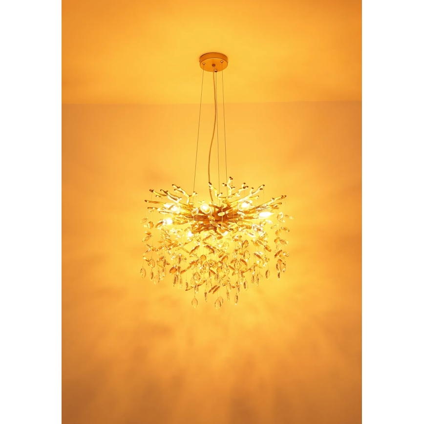 Globo - Κρεμαστό φωτιστικό με καλώδιο 10xE14/40W/230V χρυσό