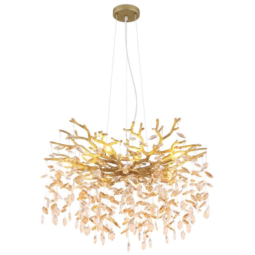 Globo - Κρεμαστό φωτιστικό με καλώδιο 10xE14/40W/230V χρυσό