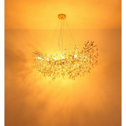 Globo - Κρεμαστό φωτιστικό με σύρμα 10xE14/40W/230V χρυσό