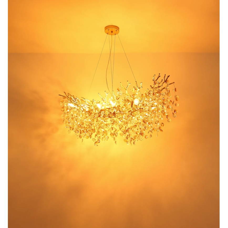 Globo - Κρεμαστό φωτιστικό με σύρμα 10xE14/40W/230V χρυσό