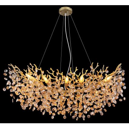 Globo - Κρεμαστό φωτιστικό με σύρμα 10xE14/40W/230V χρυσό