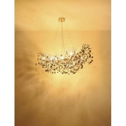 Globo - Κρεμαστό φωτιστικό με καλώδιο 10xE14/40W/230V ασημί