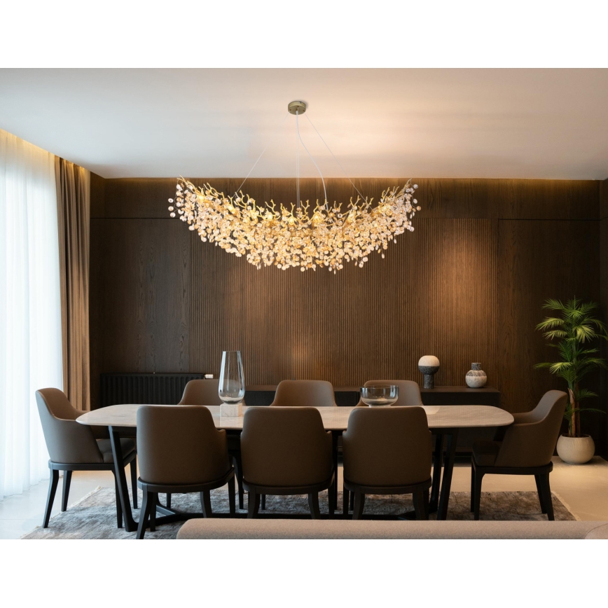 Globo - Πολυέλαιος με καλώδιο 16xE14/40W/230V, χρυσό