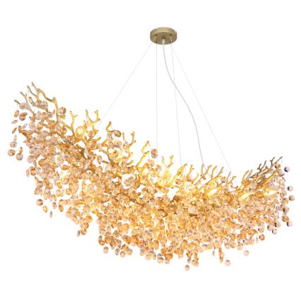 Globo - Πολυέλαιος με καλώδιο 16xE14/40W/230V, χρυσό