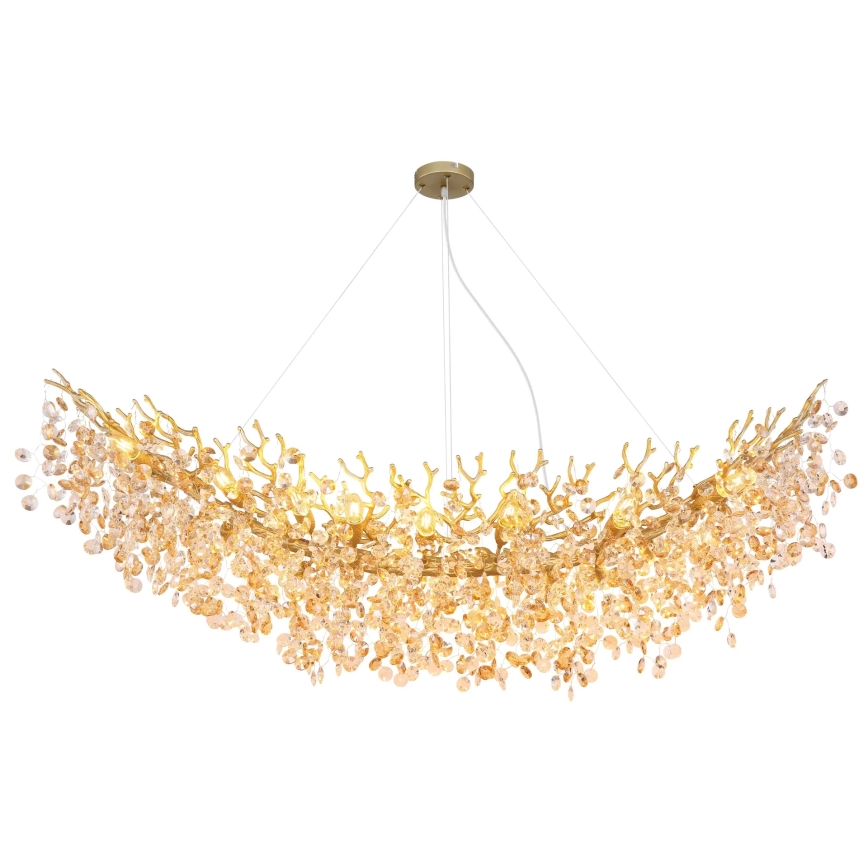 Globo - Πολυέλαιος με καλώδιο 16xE14/40W/230V, χρυσό