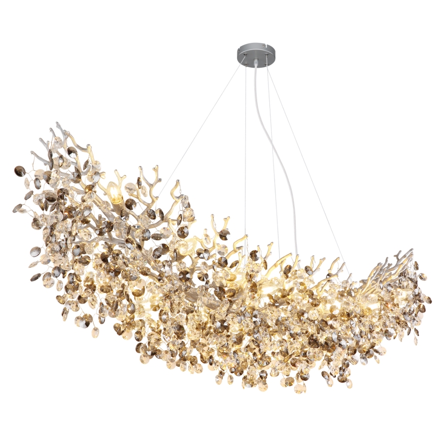 Globo - Πολυέλαιος με καλώδιο 16xE14/40W/230V, ασημί