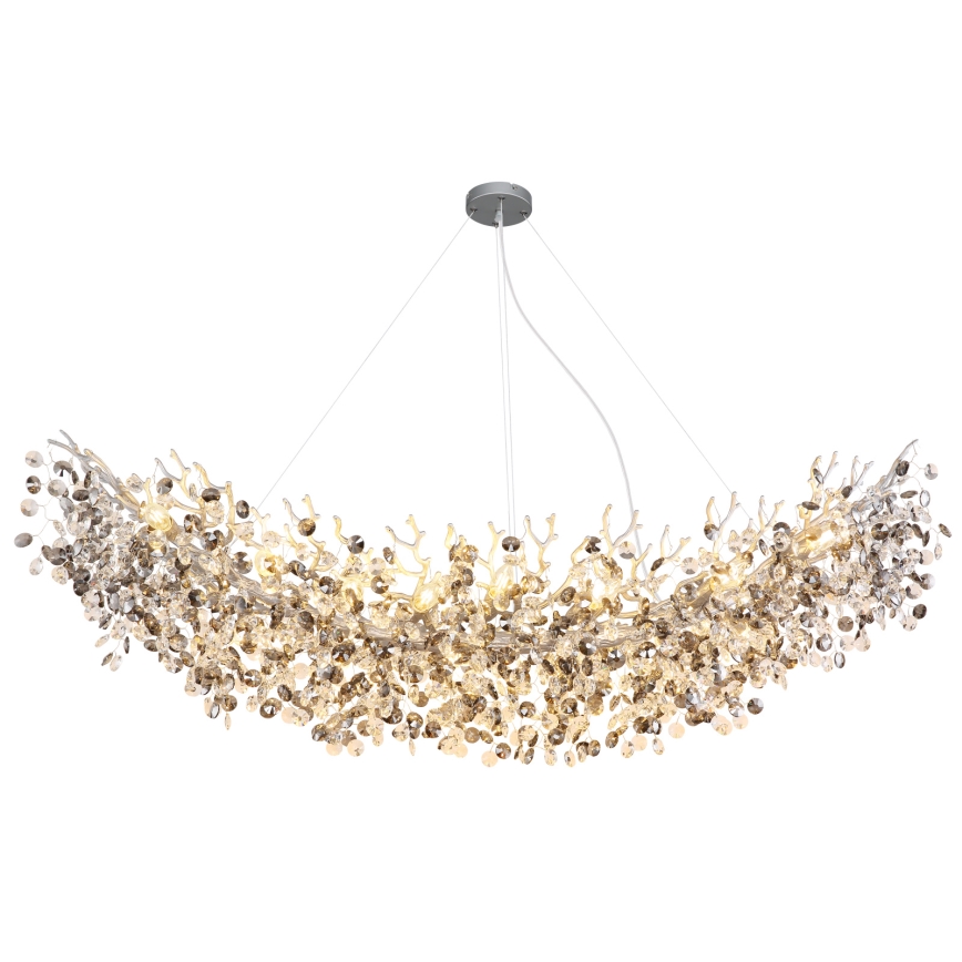 Globo - Πολυέλαιος με καλώδιο 16xE14/40W/230V, ασημί