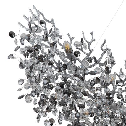 Globo - Πολυέλαιος με καλώδιο 16xE14/40W/230V, ασημί