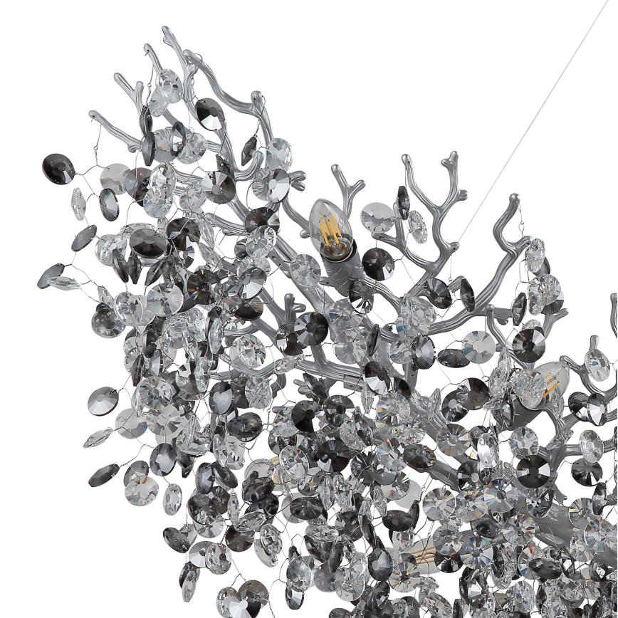 Globo - Πολυέλαιος με καλώδιο 16xE14/40W/230V, ασημί