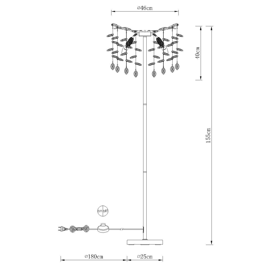Globo - Επιδαπέδιο φωτιστικό 5xE14/40W/230V χρυσό