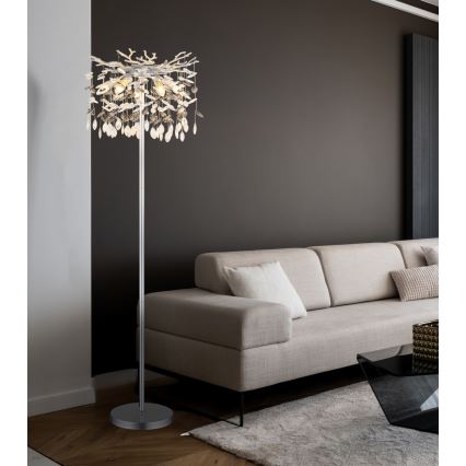Globo - Φωτιστικό δαπέδου 5xE14/40W/230V ασημί