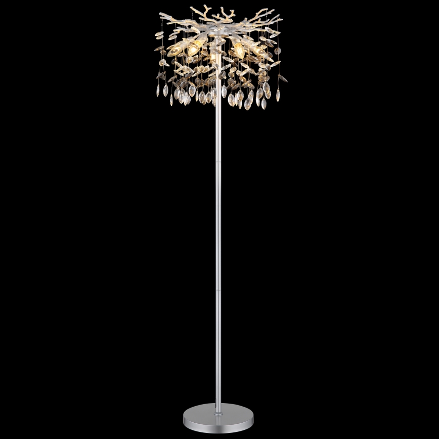 Globo - Φωτιστικό δαπέδου 5xE14/40W/230V ασημί