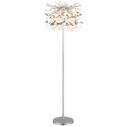 Globo - Φωτιστικό δαπέδου 5xE14/40W/230V ασημί
