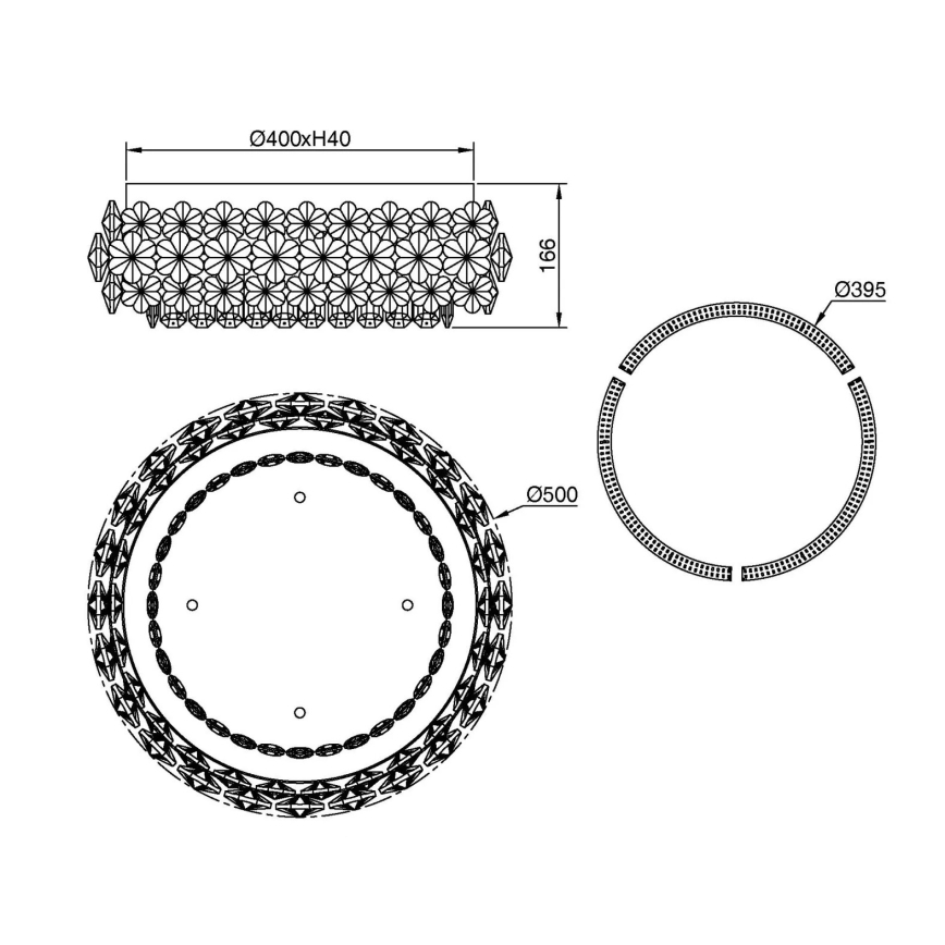 Globo - φωτιστικό οροφής LED 40W/230V 4000K, Ø 50 εκ.