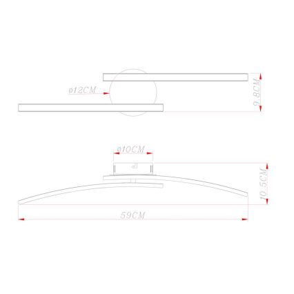 Globo - LED Πλαφονιέρα οροφής 2xLED/6W/230V 3000/4000/6000K
