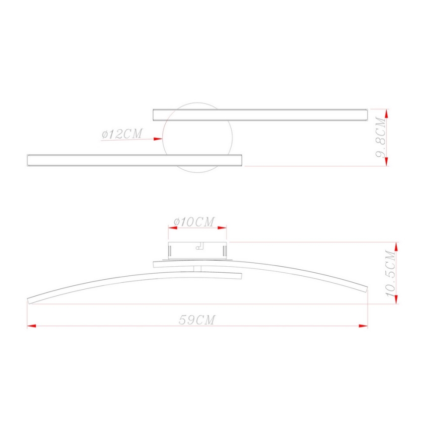 Globo - LED Πλαφονιέρα οροφής 2xLED/6W/230V 3000/4000/6000K