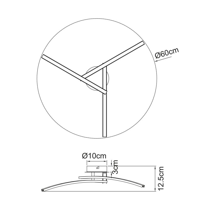 Globo - LED Πλαφονιέρα οροφής 3xLED/6W/230V 3000/4000/6000K