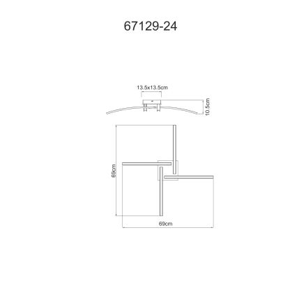 Globo - Φωτιστικό οροφής LED 4xLED/6W/230V 3000/4000/6000K