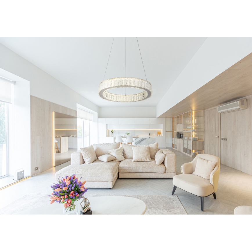 Globo - Led Dimmable κρεμαστό φωτιστικό οροφής LED/50W/230V 2700-6000K διάμετρος 50 cm + τηλεχειριστήριο