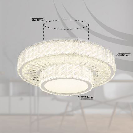 Globo - LED Ρυθμιζόμενο Φωτιστικό Οροφής LED/50W/230V 2700-6000K διάμ. 50 εκ. + τηλεχειριστήριο
