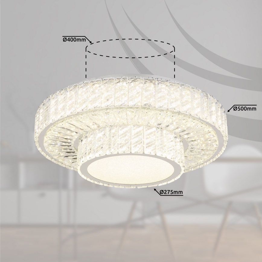 Globo - LED Ρυθμιζόμενο Φωτιστικό Οροφής LED/50W/230V 2700-6000K διάμ. 50 εκ. + τηλεχειριστήριο