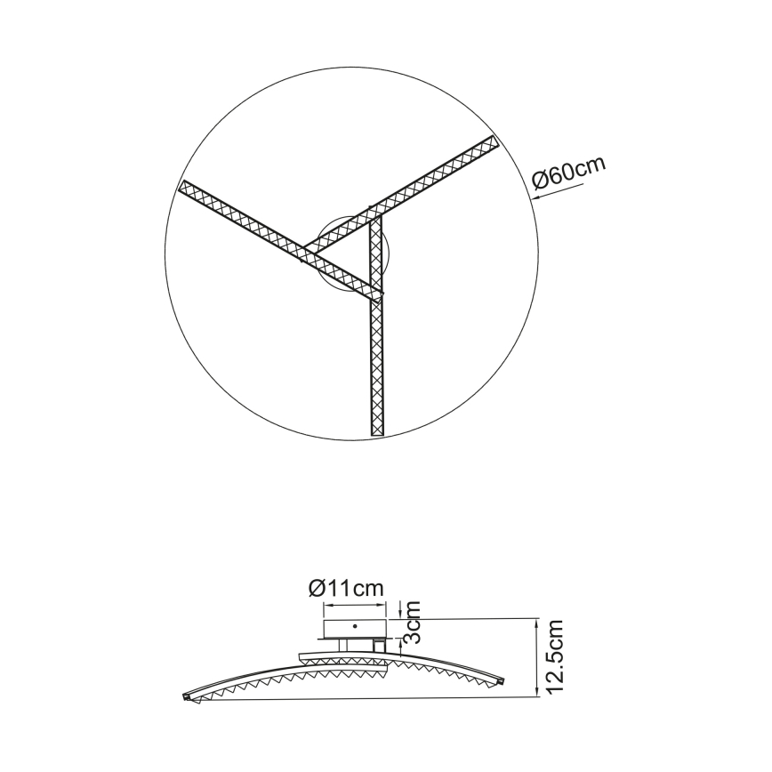 Globo - LED Πλαφονιέρα οροφής μπάνιου 3xLED/6W/230V IP44