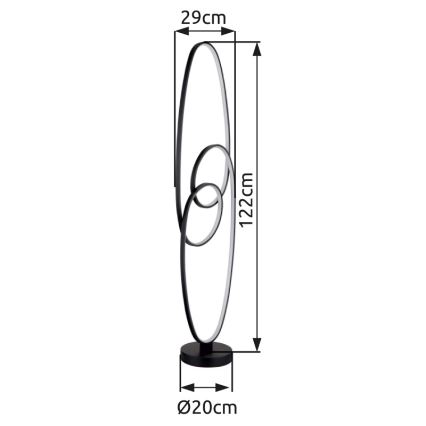 Globo - Επιδαπέδιο φωτιστικό LED/39W/230V 2700/4000/6500K