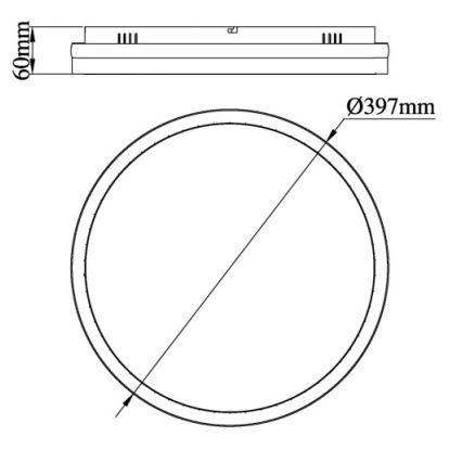 Globo - LED Οροφωτιστικό LED/40W/230V 3000/4000/6000K διάμ. 39,7 εκ.