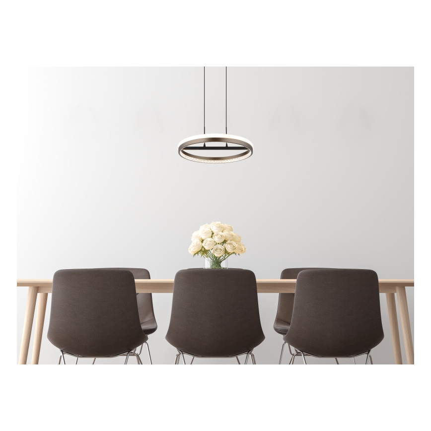 Globo -  Κρεμαστό φωτιστικό οροφής LED LED/40W/230V 3000/4000/6000K διάμετρος 39,7 cm καφέ