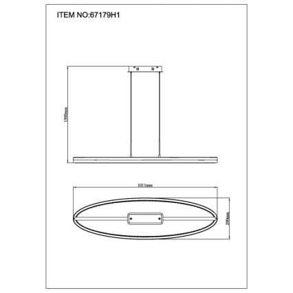 Globo -  Κρεμαστό φωτιστικό οροφής LED LED/60W/230V 3000/4000/6000K καφέ
