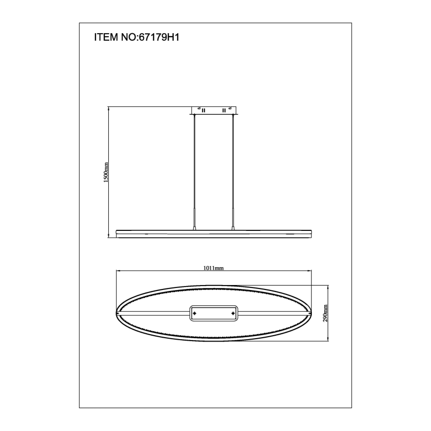 Globo -  Κρεμαστό φωτιστικό οροφής LED LED/60W/230V 3000/4000/6000K καφέ