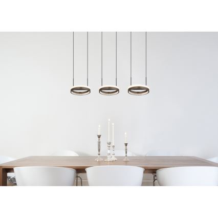 Globo -  Κρεμαστό φωτιστικό οροφής LED LED/40W/230V 3000/4000/6000K καφέ