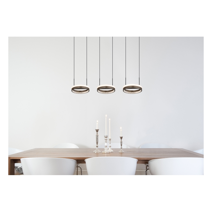 Globo -  Κρεμαστό φωτιστικό οροφής LED LED/40W/230V 3000/4000/6000K καφέ