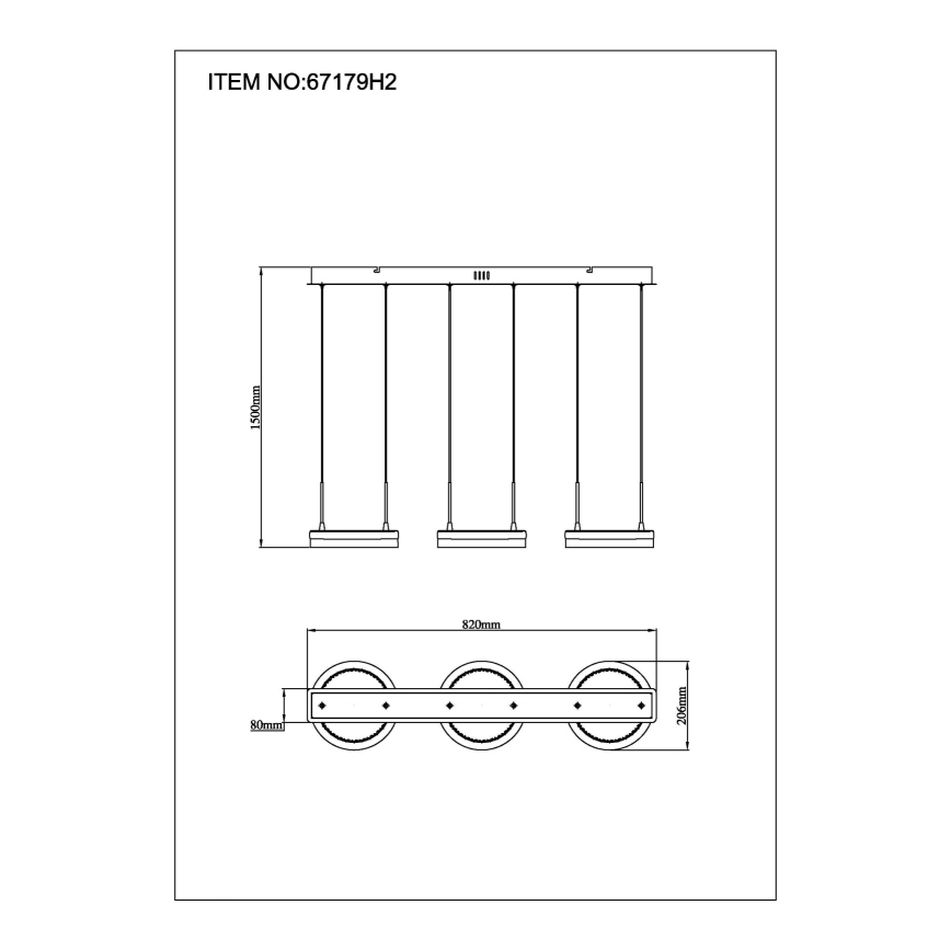 Globo -  Κρεμαστό φωτιστικό οροφής LED LED/40W/230V 3000/4000/6000K καφέ