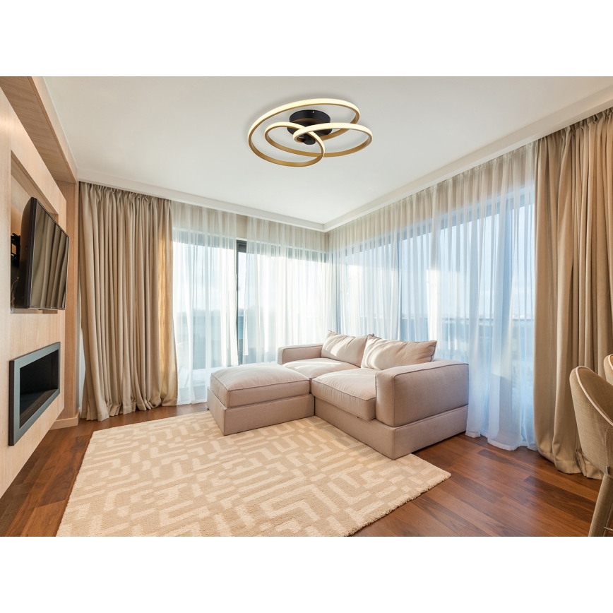 Globo - LED Πλαφονιέρα οροφής LED/40W/230V 3000K χρυσό/μαύρο