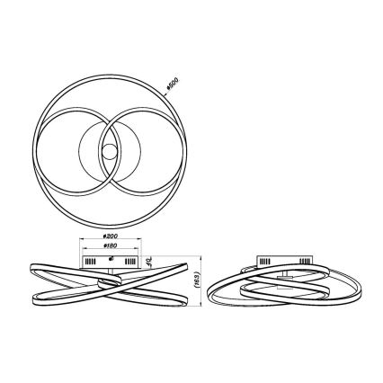 Globo - LED Πλαφονιέρα οροφής LED/40W/230V 3000K χρυσό/μαύρο