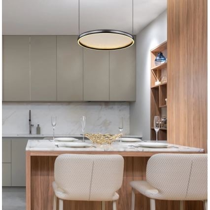 Globo - Led Dimmable κρεμαστό φωτιστικό οροφής LED/36W/230V 2700-6000K μαύρο + τηλεχειριστήριο